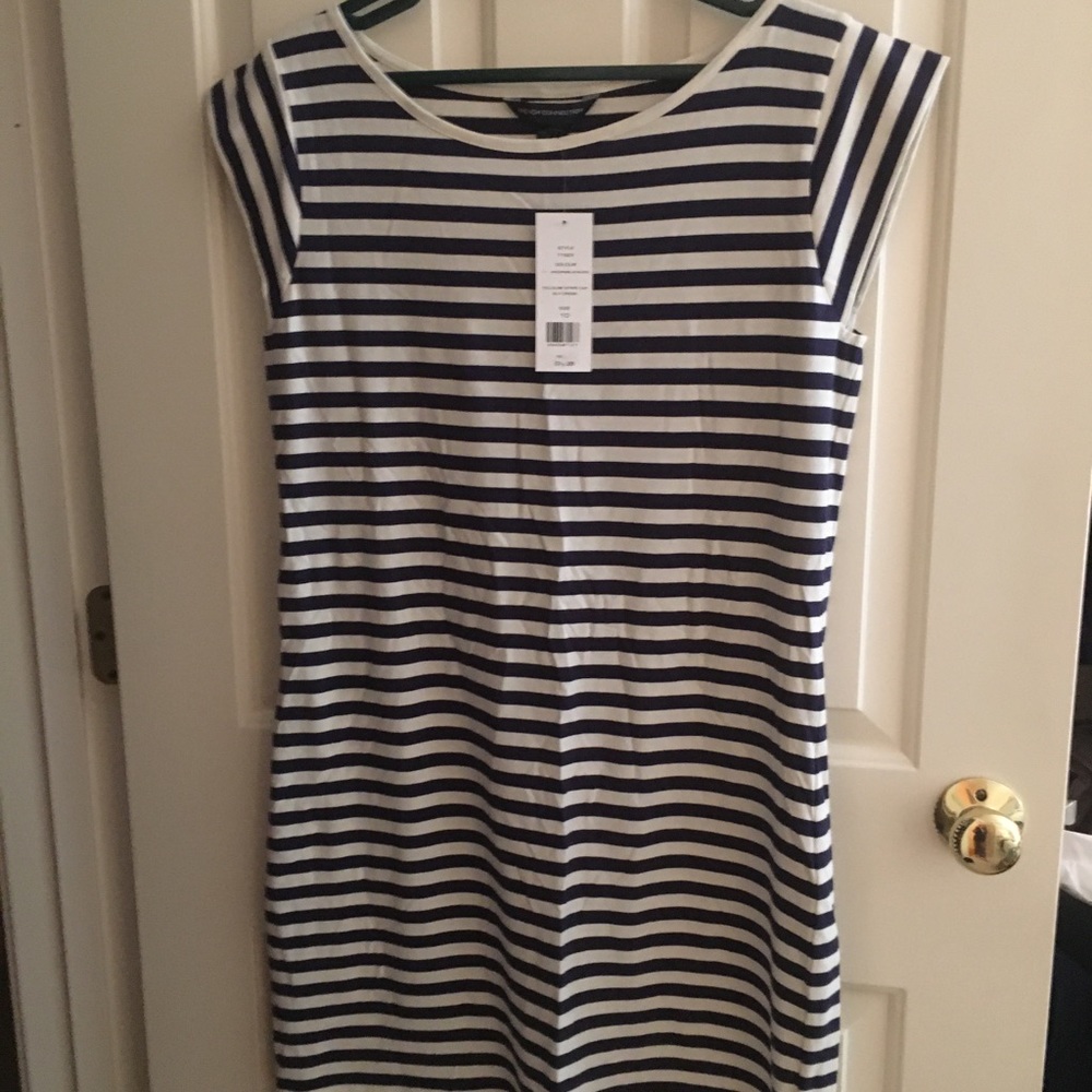 French connection Toulouse stripe cap sleeve dress